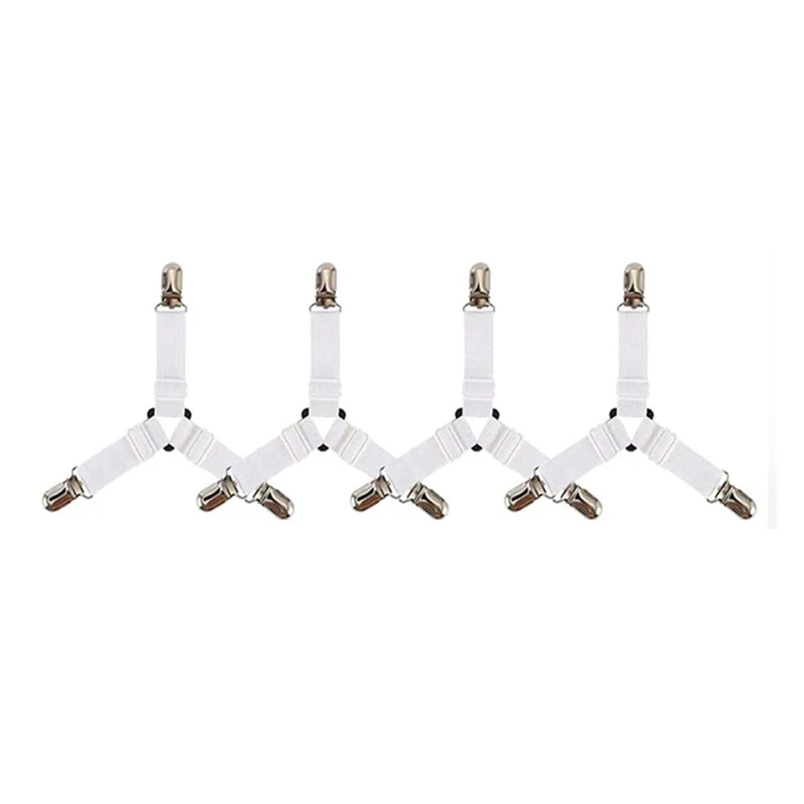 PFMSAAF bed sheet clips 3 Clips Bed Corner Holder Sheet Fasteners Mattress Cover Heavy Duty Bedding Sheets Elastic Straps Adjustable for bed(White)