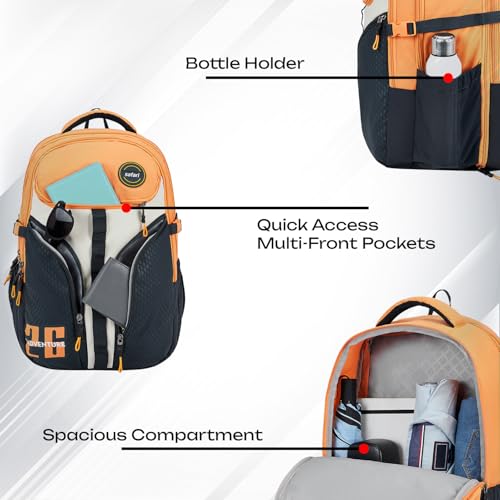 Image of Safari 43L Expandable Laptop Bag with Armor Base, Raincover, 3 Compartments, Compression Straps, Large Size Travel Bag, Ideal For 3-4 Days Staycations, Hiking, Office Bag
