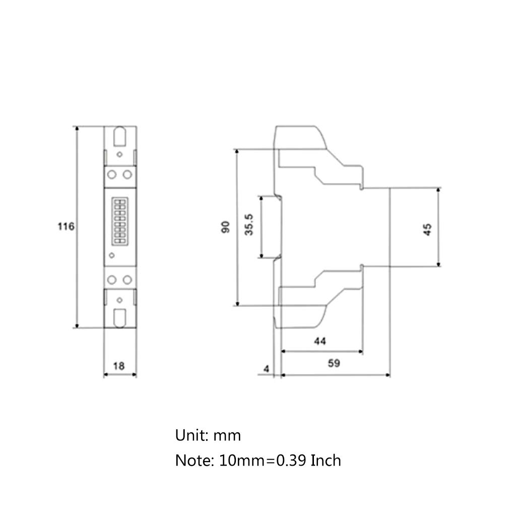 JAGTRADE Energy Meter Electricity Meter LCD Digital Display Single Phase Din Rail Electricity Power Consumption Energy Meter 5(32A)