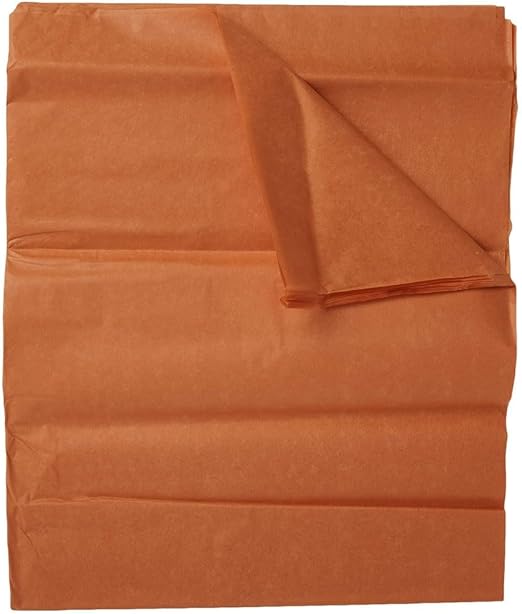 Solid Orange Tissue Sheets - 20" x 26", 10 Count - Perfect Colorful Gift Wrapping & Craft Supplies