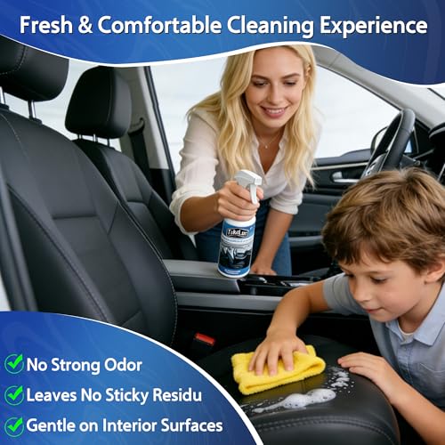 TAKALORT Car Interior Cleaner & Protectant, 32 Fl Oz Interior Detailer Spray – Cleans & Helps Protect Dashboard, Leather, Vinyl & Plastic, Includes Towel & Cleaning Sponge (Pack of 2) — view 4