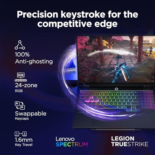 Image of Lenovo Legion Pro 5 2025 Intel Core i9-14900HX | NVIDIA RTX 5070 8GB (32GB RAM /1TB SSD /WQXGA IPS /240Hz /16 (40.6cm) /Windows 11 /Office 2024+AI Now /Black /2.4Kg), 83NN003CIN AI Powered Gaming Laptop