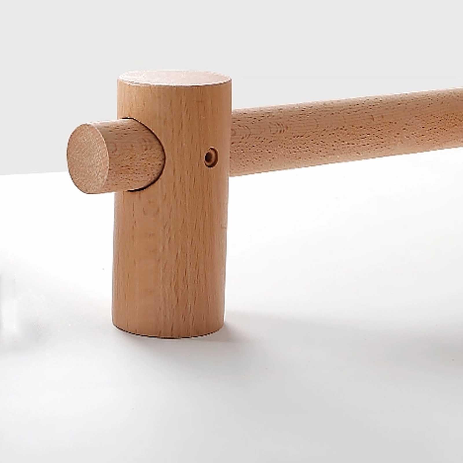 Asta in legno massiccio da 300 cm / 118.1in, staffe singole e doppie, facile da inserire nell'asta in legno per decorare la casa, ideale per porte e porte