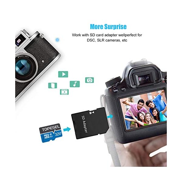 Micro SD Karte 32GB, TOPESEL Sd Karte 32gb SD Karte MicroSD tf Speicherkarte SDHC High Speed bis zu 85 MB/s Micro SD… – Bild 4
