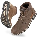 Picture of CC-Los Men's Hiking Boots Casual Chukka Boots Water-Resistant Work Ankle Boots for Men Size 8-14 Brown