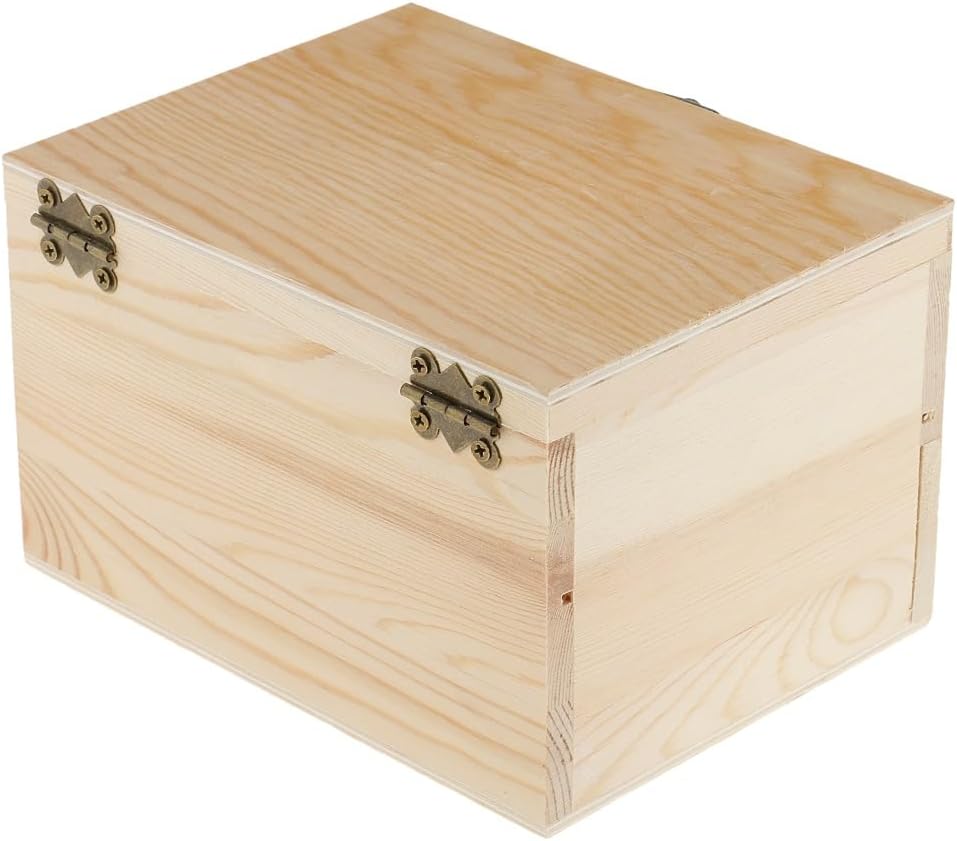 Wood Jewelry Organizer Holder - Classic Box with Drawer Closure
