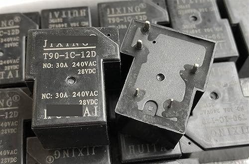 Relé 5 pines T90-1C-12V con capacidad de 30A para alta resistencia térmica