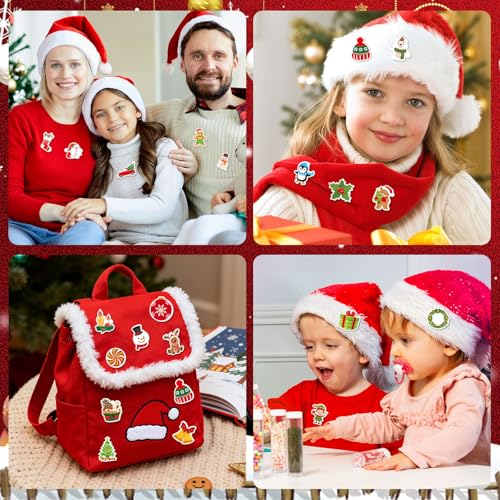 UPINS Lot de 30 épingles de Noël en acrylique avec motif Père Noël, bonhomme de neige, bonhomme en pain d'épices, renne pour chemise, chapeau, sac à dos, décoration de bijoux, cadeau (30 styles) – vue 7