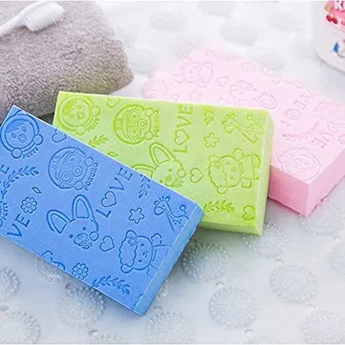 DREAM FASHIONDREAM FASHION Ultra Soft Exfoliating Sponge Soft Bath Sponge Scrubber for Kids Body Scrub for Bathing Exfoliator Sponge for Body Wash Bath Scrubber for Body Dead Skin Removal Bathing Sponge