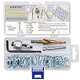 1/4-20 Jack Nut with Installation Tool Threaded Insert Petal Nuts Nutserts Jacknut Srew Anchor Spider Rivnut Blind for Plastic Polywood Pressboard Hardboard