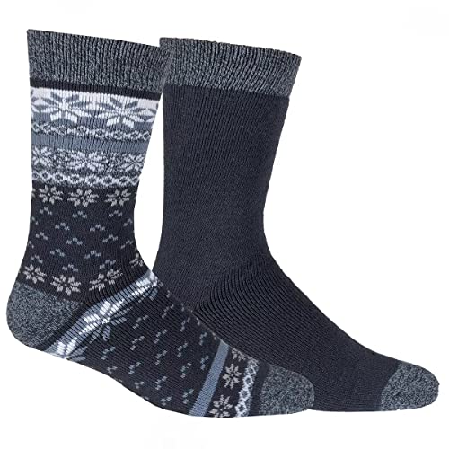Columbia Men's Medium-Weight Fleece-Lined Thermal Crew Socks (BLUE)