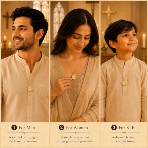 Image of DIVINITI 24K Gold Plated Double-Sided Religious Pendant with Premium Gift Box, Spiritual Locket for Men & Women, Devotional Jewellery for Gifting & Everyday Wear