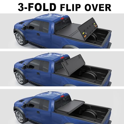 Image of KUIPERAUTO 5FT Hard Tri Truck Bed Tonneau Cover Compatible for 2019-2026 Ford Ranger,60inch