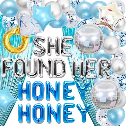 JeVenis She Found Her Honey Honey Sign Balloons Mamma Mia Bachelorette Party Decorations Last Disco Bachelorette Party Decorations Retro 70s Bridal Shower Decorations