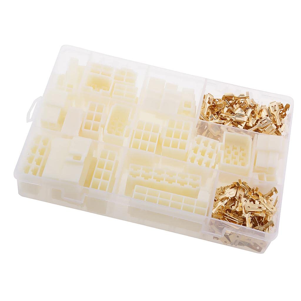 30X 1P-12P Male Female Connector Plug Terminal Kits, High Pressure Reliable Connection, Multi-Purpose Automotive Terminal Block, Great for Car Motorcycle Marine boats