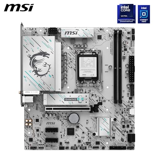 Image of H810M Gaming WIFI6E Motherboard, mATX - Supports Intel Core Ultra Processors (Series 2), LGA 1851 - DDR5 Memory Boost 6400+ MT /s OC, 1 x PCIe 5.0 x16, 1 x M.2 Gen4, 2.5G LAN, Wi-Fi 6E