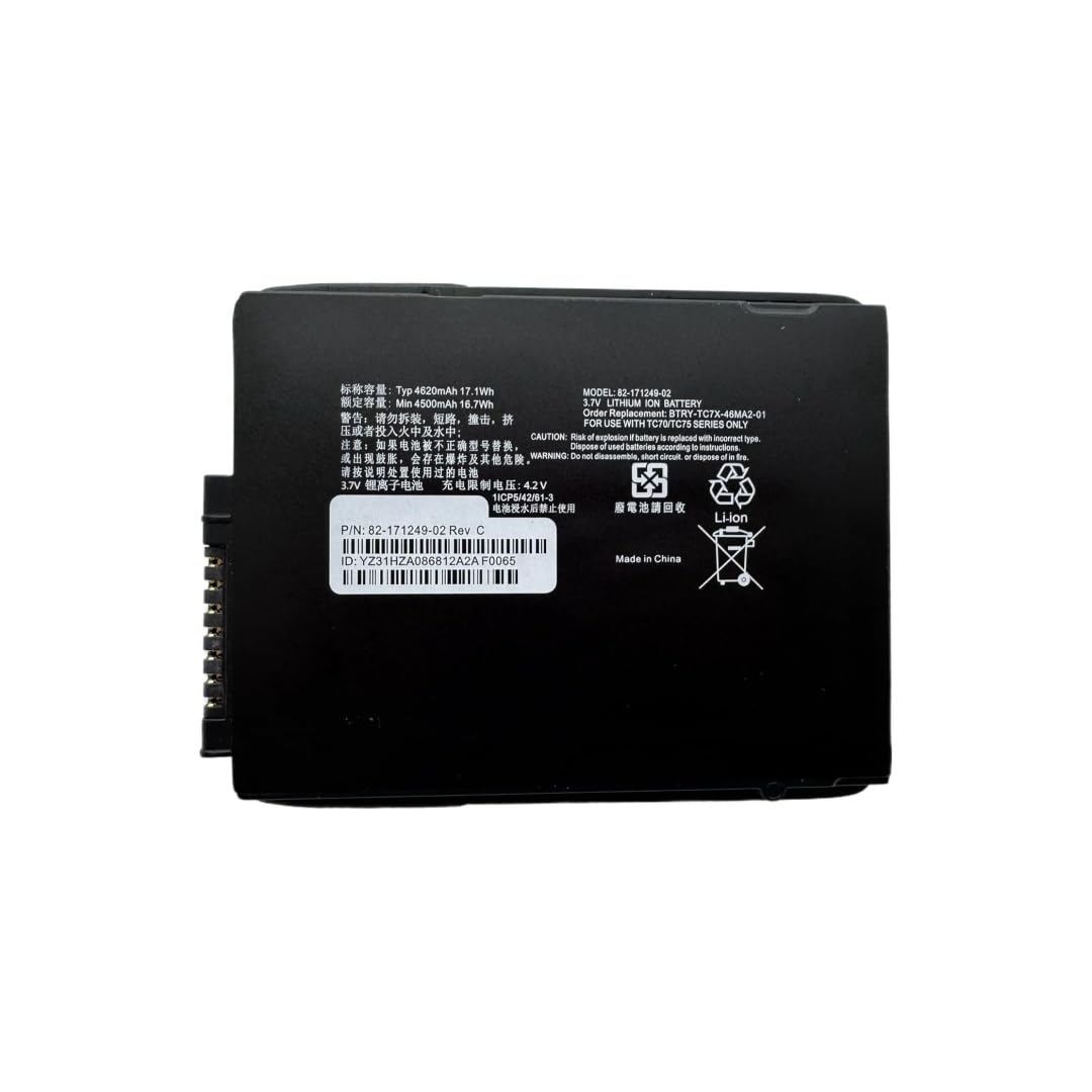 Uniwings BT-000318 New Battery for Motorola Symbol Zebra TC77 TC55 TC70 TC72 TC75 TC700K TC70X TC75X TC720L TC700H,82-171249-01 BTRY-TC70X-46MA1-01 BTRY-TC7X-46MA2