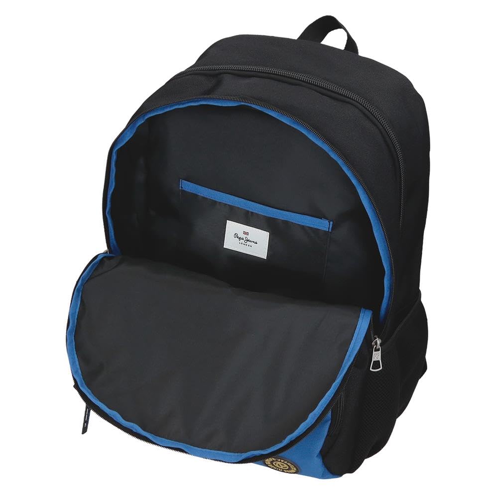 Pepe Jeans Henry Sac à Dos Scolaire 15.6" Inches Noir 33x46x15 cm Polyester 22.77L par Joumma Bags