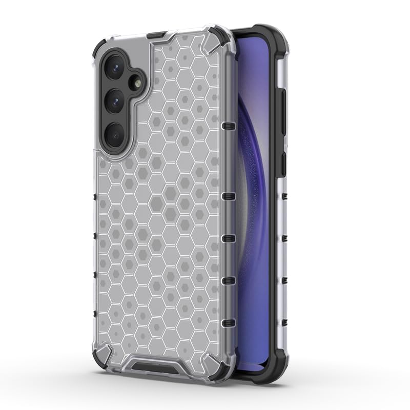 Image of Plastic Bumper Back Case Cover for Samsung Galaxy A35 5G (Transparent)