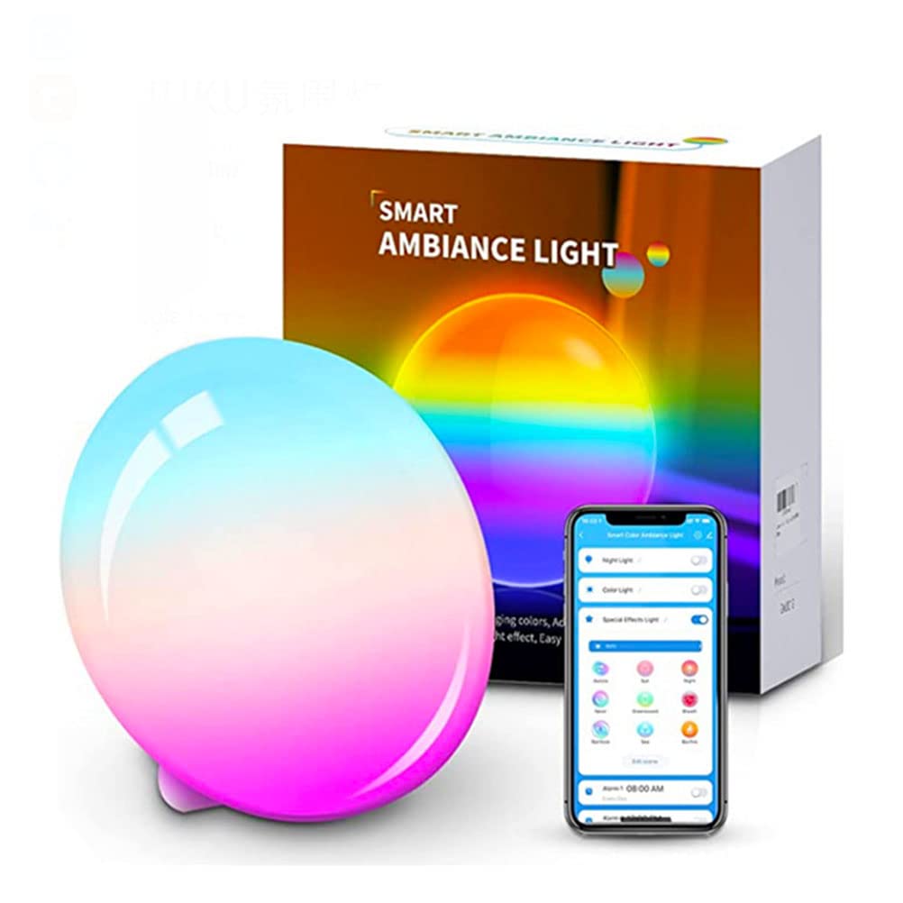 Lampade da tavolo LED dimmerabili con luce notturna RGB con temporizzazione Lampada da comodino compatibile con Alexa e Google Assistant Lampada da scrivania per arredamento camera da letto soggiorno