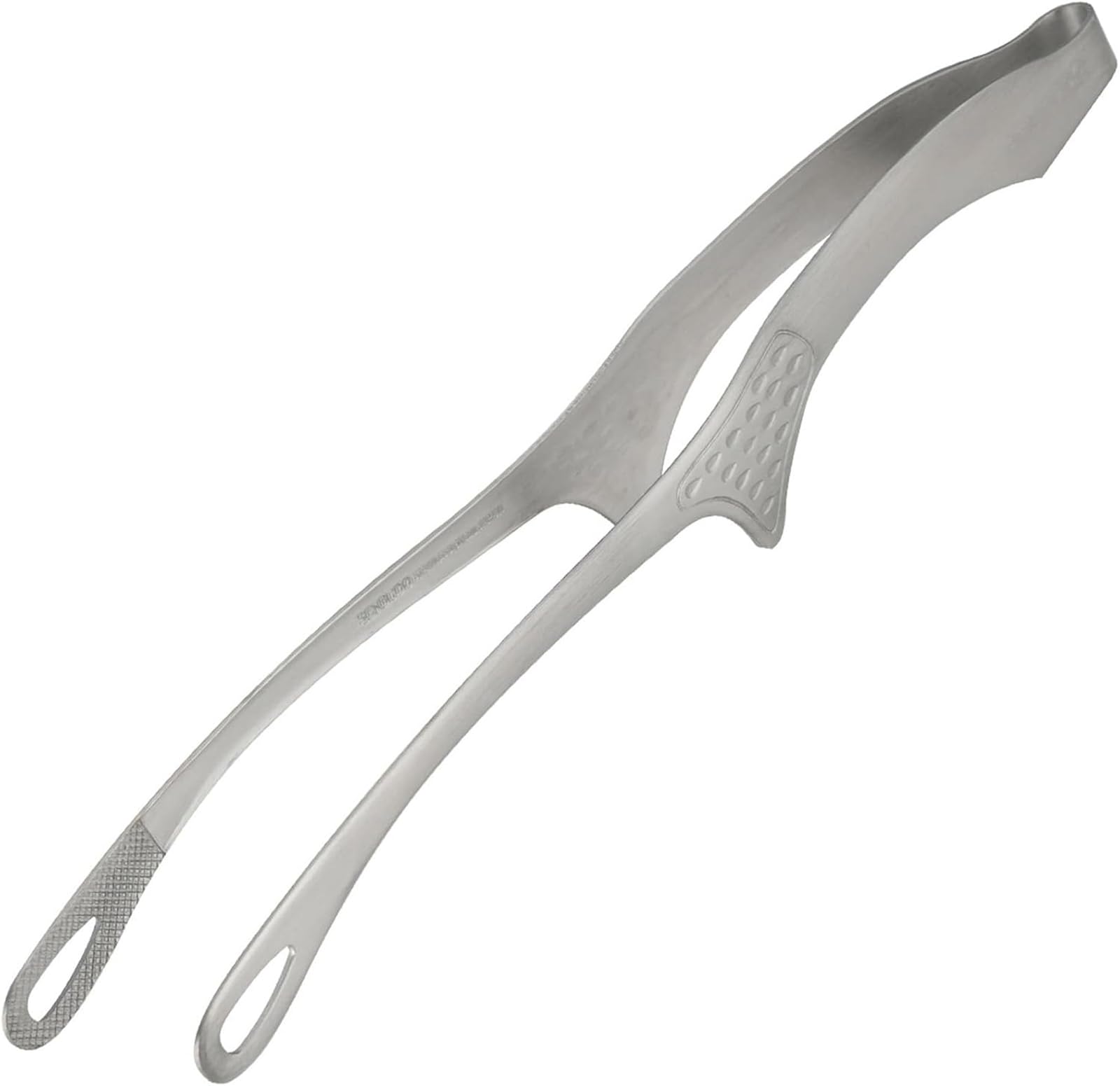 Shimomura Kihan Senbudo Tsubame Sanjo Stainless Steel Tongs 42497, Made in Japan, For dividing and grilling meat, Yakiniku, Nonstick Tips, Non-Slip, Slim.