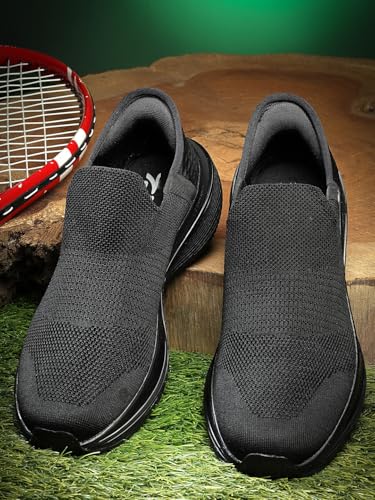 Image of Action WALKER-221 Full-Black Lightweight Sports Running Shoes for Men