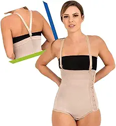 Cinta Abdominal Pós-Cirúrgica Pós-Parto Modeladora Compressora com Fecho Lateral e Alça Destacável 60608 - New Form (PP, Bege)