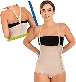 Cinta Abdominal Pós-Cirúrgica Pós-Parto Modeladora Compressora com Fecho Lateral e Alça Destacável 60608 - New Form (P, Bege)
