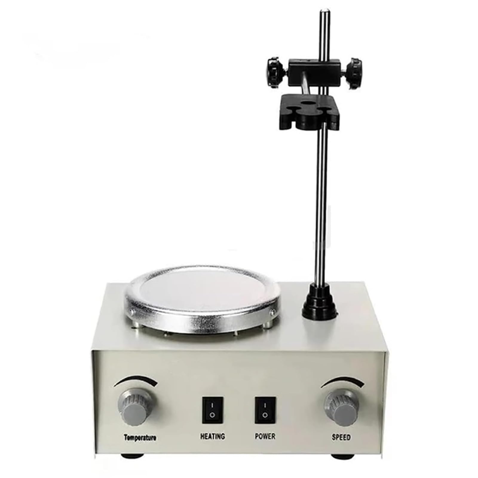 Agitador Magnético De Placa Calefactora, Mezclador De Control Dual De Calentamiento De Laboratorio De 1000 Ml Con Potencia De Agitación De 25 W Y Potencia De Calentamiento De 250 W, Regulación De