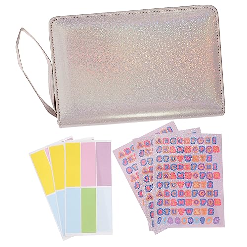 Gadpiparty 1Set Capacity Budget Envelope Clutch Bag Multifunctional PU Zipper Money Wallet with Envelopes Calculator and Stickers for Travel and Business