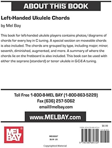 Amazon Com Left Handed Ukulele Chords In Photo And Diagram Form Bay Mel Books