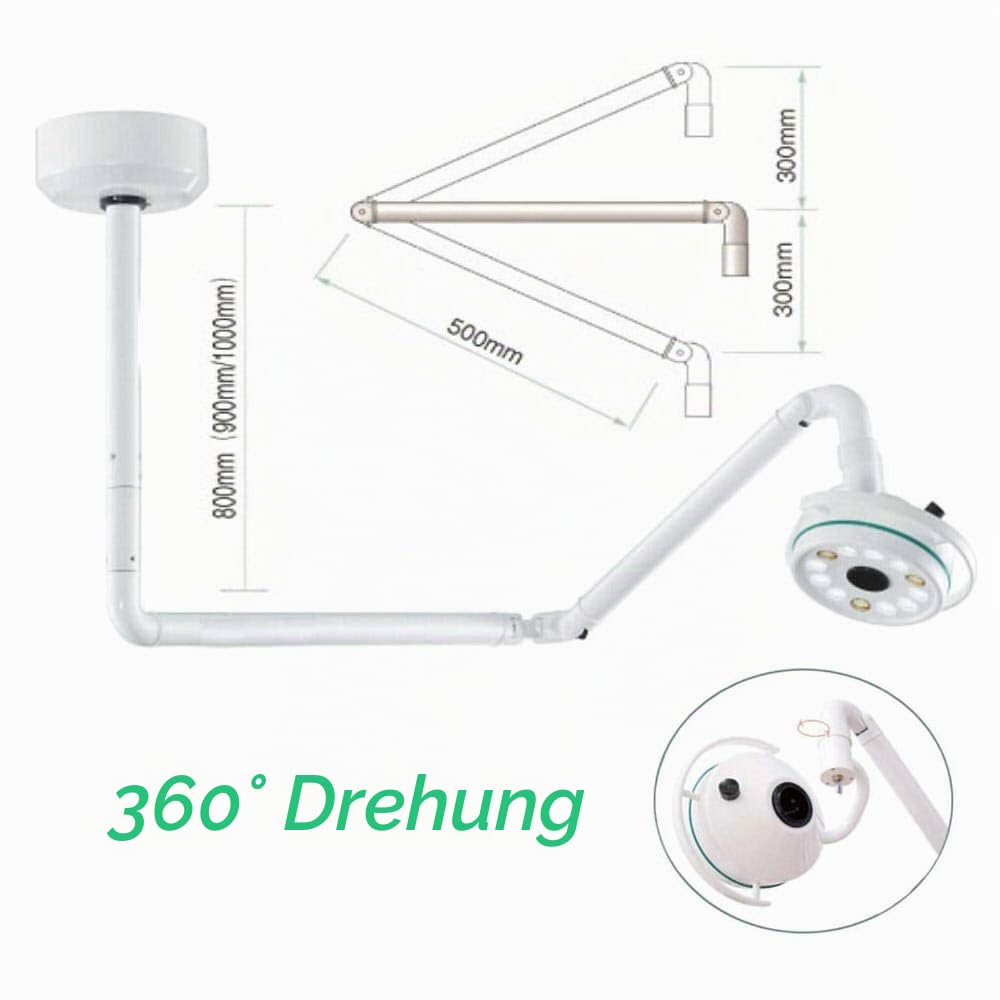 BoNew-Oral 36 W 360 Rotation LED chirurgische Prüfungsleuchte 800 mm