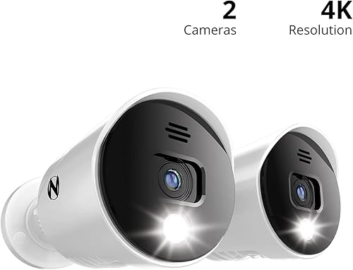 Miniatura 7 de Night Owl Cámaras con cable 4K UHD para interiores y exteriores con alertas de voz preestablecidas y sirena de cámara integrada (requiere DVR