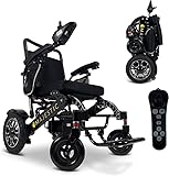 Majestic Electric Wheelchair 2022 - Foldable Remote Control Power Chair, 500 Watt Waterproof Motor,