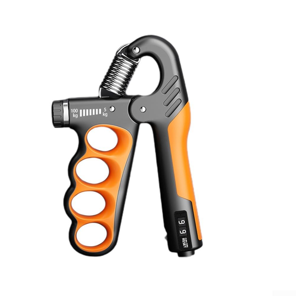 Allenatore di forza con presa regolabile da 5 a 100 kg, con controllo della resistenza e contatore elettronico, per fitness expander da polso, compatibile con TPR/PP/struttura in acciaio