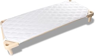 Hi Sprout quilted toddler cot cover with elastic corner straps