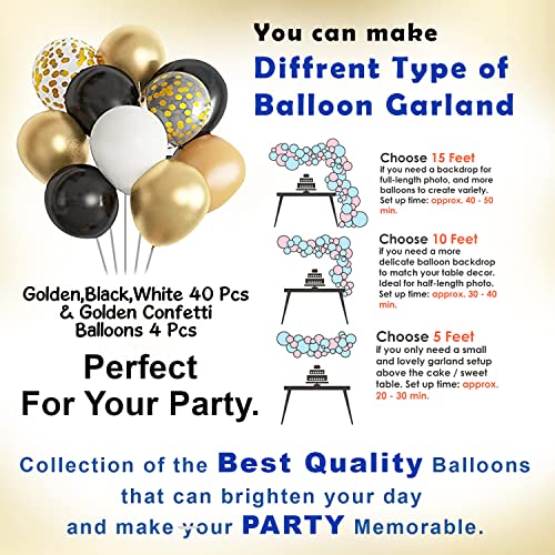 Image of Party Propz Groom to Be Decoration Set - 48Pcs Groom to Be Banner (cardstock) with Cake Topper | Black and Gold Metallic Balloons for Bachelorette Party Decorations | Groom to be decoration Items