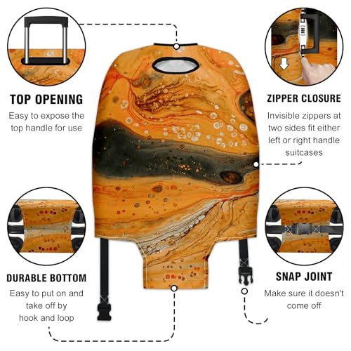 Travel Luggage Cover Suitcase Protector Scratch-Resistant Fit Not Included Suitcase Abstract Artwork L-26-28in3