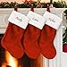 GiftsForYouNow Embroidered Red Plush Personalized Christmas Stocking, Customized, Stocking for The Mantle