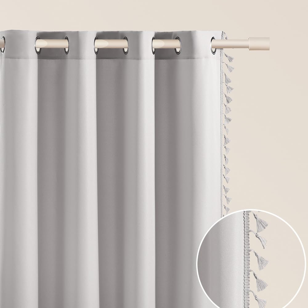 ROOM99 Lara Curtain with Silver Eyelets, 140 x 260 cm, Width x Height Sliding Curtains, Modern Curtain, Living Room, Bedroom
