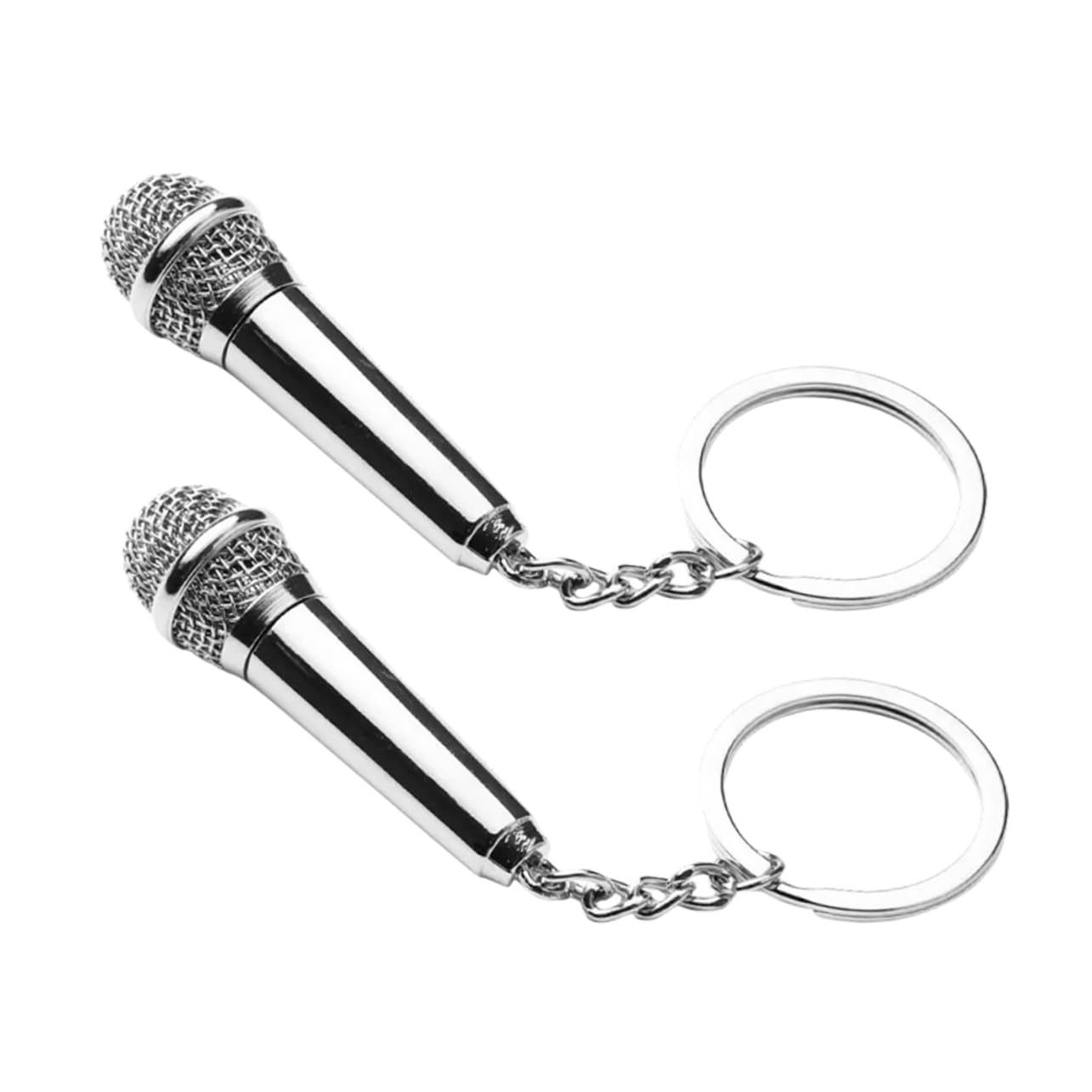 8stücke Mikrofon Schlüsselanhänger Verspielte Taschenanhänger Für Schlüssel Rucksäcke Und Dekorationen Metallisches Design Für Individuelle Styles Und