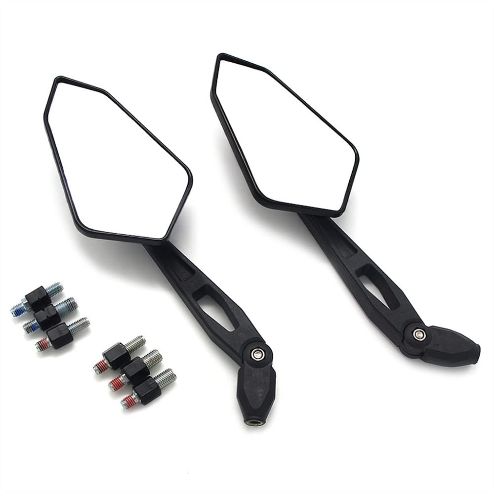 Emlevo Black For Kawasaki Z750r Z750 Z750s Z1000 Klv1000 Er650 Er6n Motorcycle Chrome Side Rear View Mirror Abs Plastic Side Mirrors Mirrors
