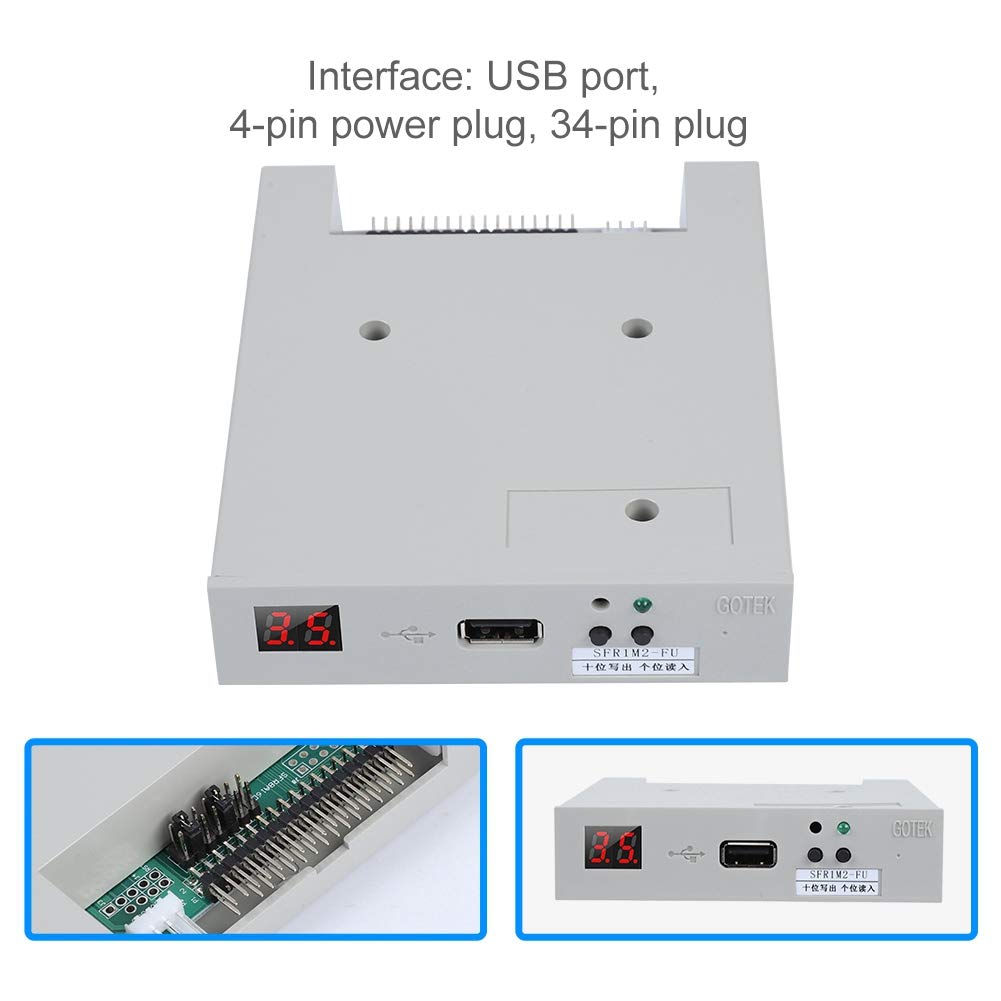 Emulatore USB, SFR1M2-FU 1.2 MB USB SSD Floppy Drive Emulatore Plug And Play per Macchina per Maglieria Piana