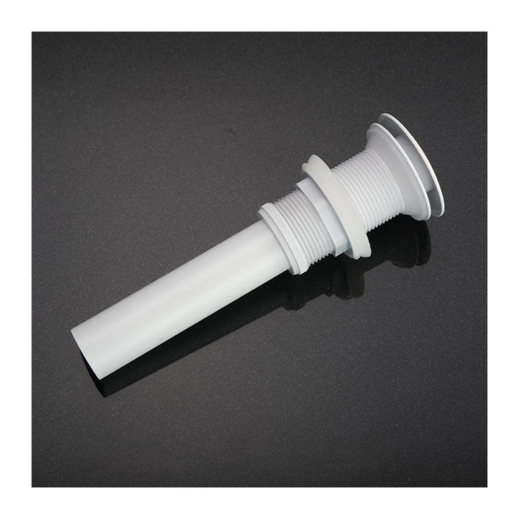 WRIST Desagüe para Lavabo De Baño, Desagües Emergentes De Latón para Lavabos De Baño, Recipiente para Lavabo, Tapa Grande Blanca con O Sin Orificio De Desbordamiento, Accesorios De Baño Modernos,B