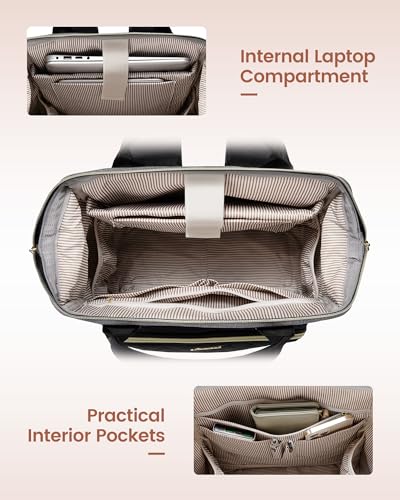 Image of LOVEVOOK Laptop Backpack for Women, 15.6'' Waterproof Nurse Bag Teacher Work Backpack Purse for Women, Travel Computer Backpack for College Office Business Ladies