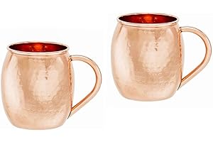 Hammered Solid Copper Moscow Mule Mugs