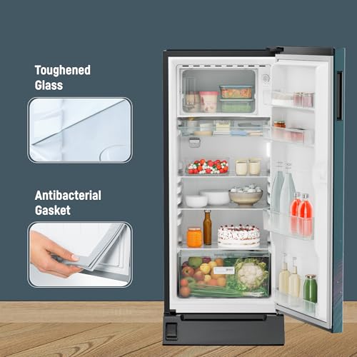Image of Liebherr 191L 5 Star Inverter,Direct Cool,Handsfree,Foot Pedal,Base Drawer,Pocket Handle,Single Door Refrigerator,20 Yrs Warranty on Compressor,Freezer 22 L,Vegetable Organiser,Teal string(2024 Model)