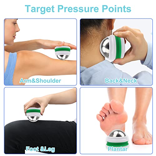 Ahier Cold Massage Roller Ball, Cold Therapy Relief, Free Rolling Removable Gel Ball Deep Tissue Massage Pain Relief, Great Tool For Back/Neck Pain, Muscles Recovery And Inflammation #TOP6