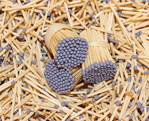 River Birch Lavender Tip Decorative Matches | 200+ Small Premium Wooden Safety Matches | Replacement Refill Matchsticks | Home Decor