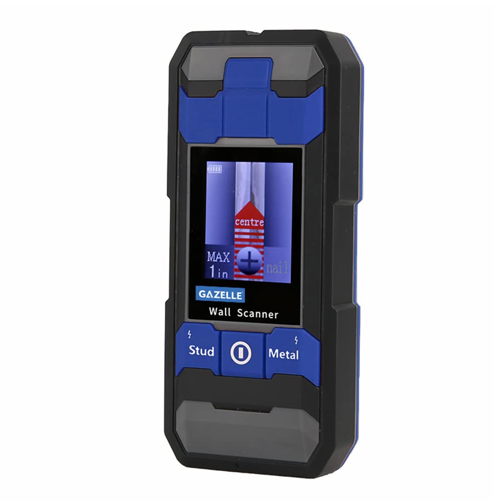 Gazelle G9411 Wall Scanner, 100/80/38mm Scan Depth (Ferrous/Non-ferrous Metals/Wood), Electromagnetic Induction Principle, Voice Notifications, 3.7V 300mAh Li-ion Battery Included